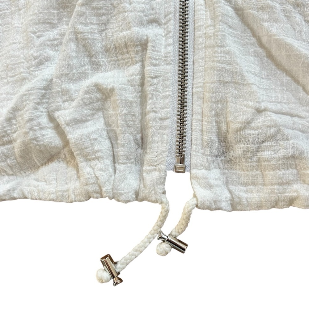 NWT BB Dakota Fast Lane White Zipper Jacket - Picture 3 of 4